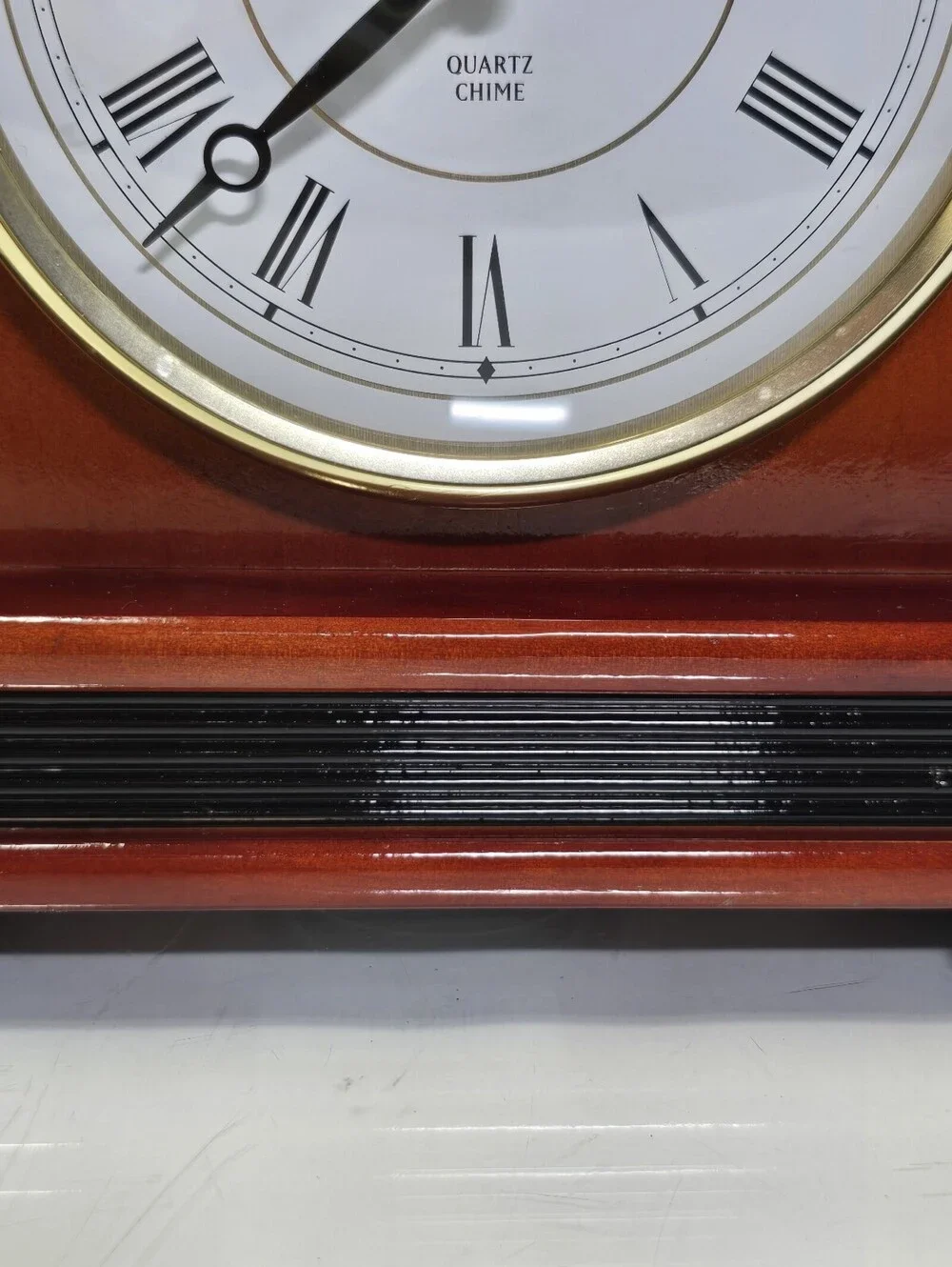 Bulova Quartz Westminster Chime Mantel Clock Wood Case Tested Working Vintage